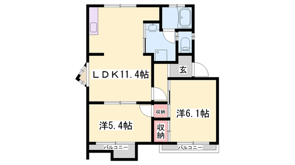 タウニィ西新在家の物件間取画像